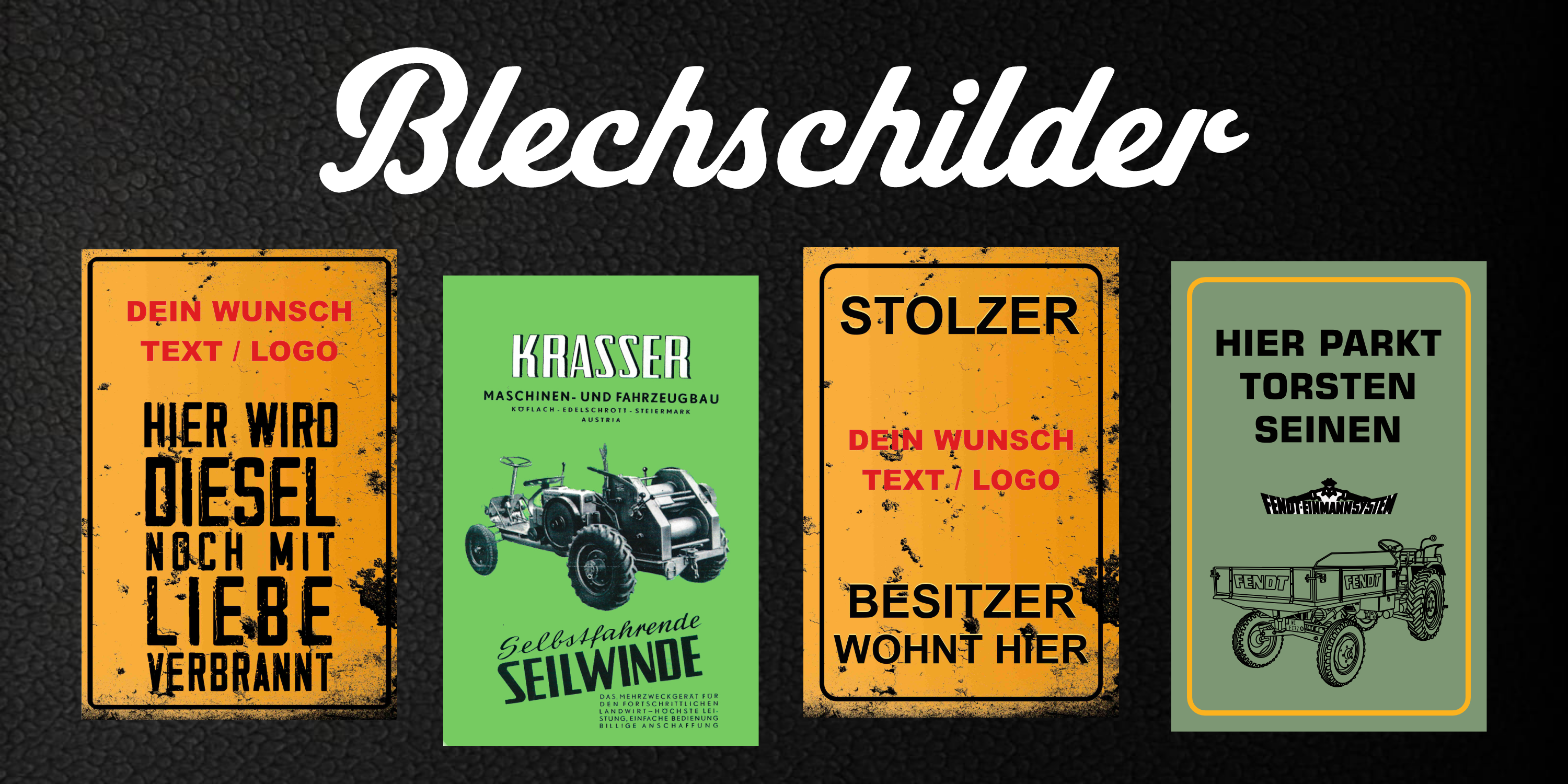 Blechschilder