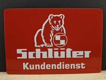 Schlüter Kundendienst Blechschild