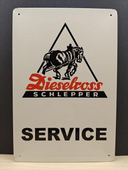 Fendt Dieselross Service Blechschild