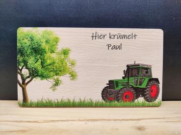 Fendt Farmer LSA Traktor Brettchen mit Wunschnamen