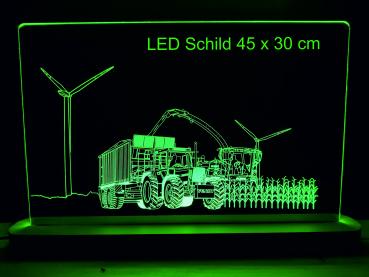 Claas Axion 830 mit Grubber LED Schild