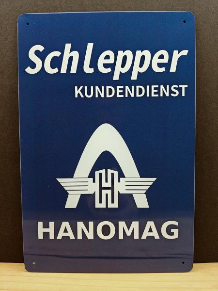 Hanomag Schlepper Kundendienst Blechschild