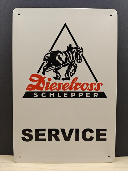 Fendt Dieselross Service Blechschild