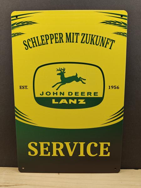 John Deere Lanz Service Blechschild