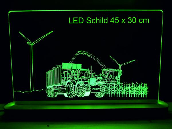 Claas Axion 830 mit Grubber LED Schild