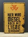 MF Massey Ferguson Blechschild Hier wird Diesel noch mit Liebe verbrannt