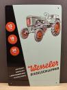 Wesseler Dieselschlepper Blechschild