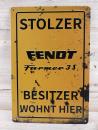 Stolzer Fendt Farmer 3S 3 S Besitzer wohnt hier Blechschild