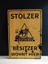 Stolzer Fendt Dieselross Besitzer wohnt hier Blechschild