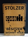 Stolzer CASE IH Besitzer wohnt hier Blechschild