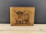 Highland Rinder - Cattle - Schottische Hochlandrinder Echt Leder Geldbörse