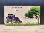 Valtra Traktor Brettchen mit Wunschnamen